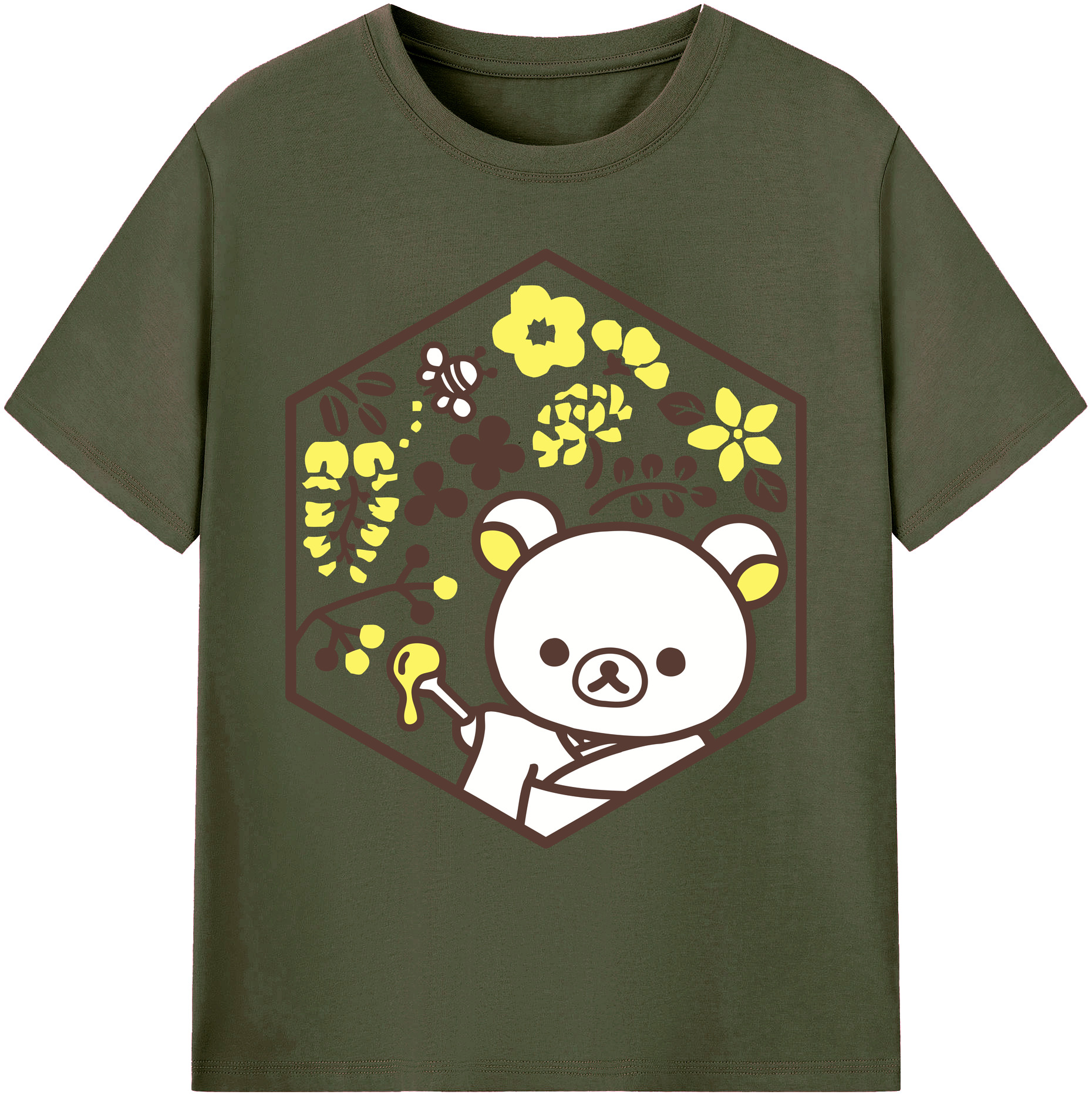 （画像用） リラックマ リラックマ キイロイトリ Rilakkuma Korilakkuma Kiiroitori 綿100％ メンズ半袖Tシャツ｜肌触りやわらか＆通気性